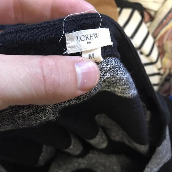 J Crew Dress Womens M Shift Colorblock Stripe Neutral Capsule Shift Cotton - Picture 7 of 7